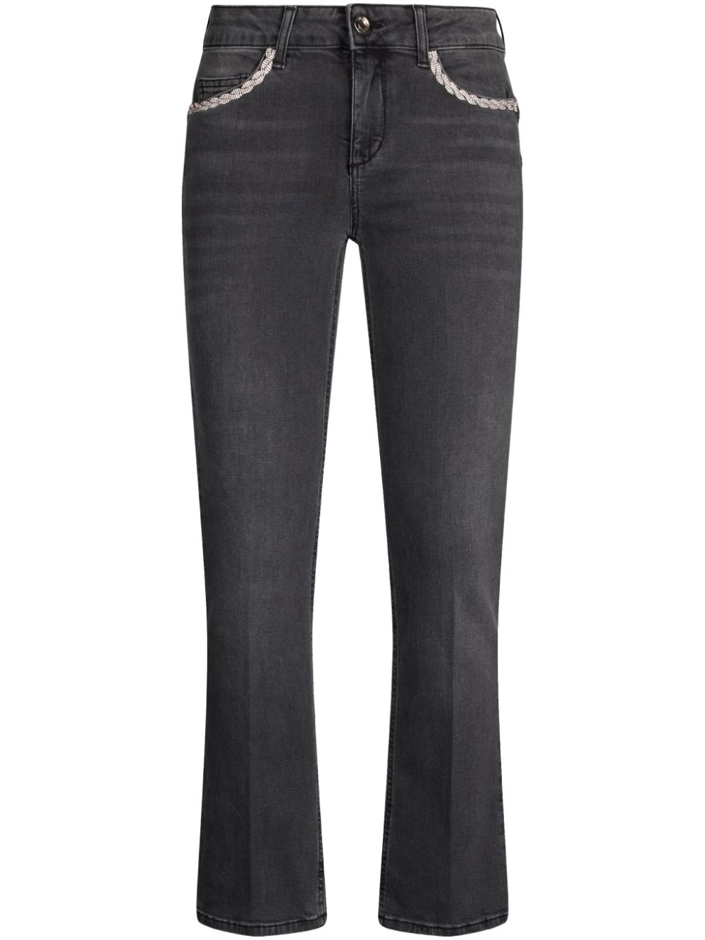 LIU JO Bootcut jeans met stras Zwart