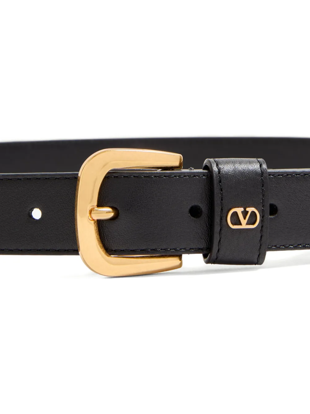  Valentino Garavani Logo-plaque Belt - Black 