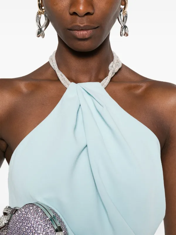 Solace London Riva Maxi Dress | Blue | FARFETCH