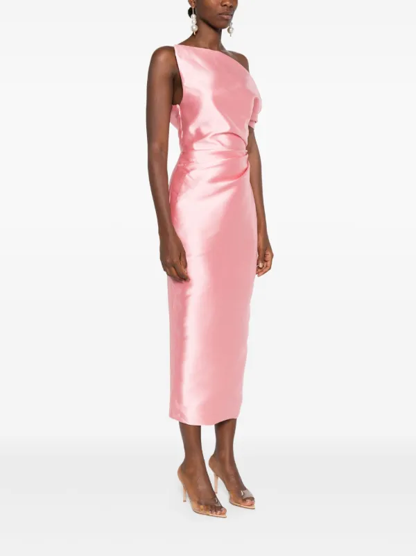 ellison midi dress Ellison Poplin Smocked Midi Dress in Oyster Worth Collective
