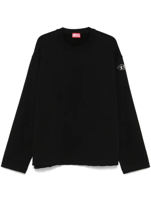 Diesel sweat à logo Oval D - Noir - Diesel - Modalova