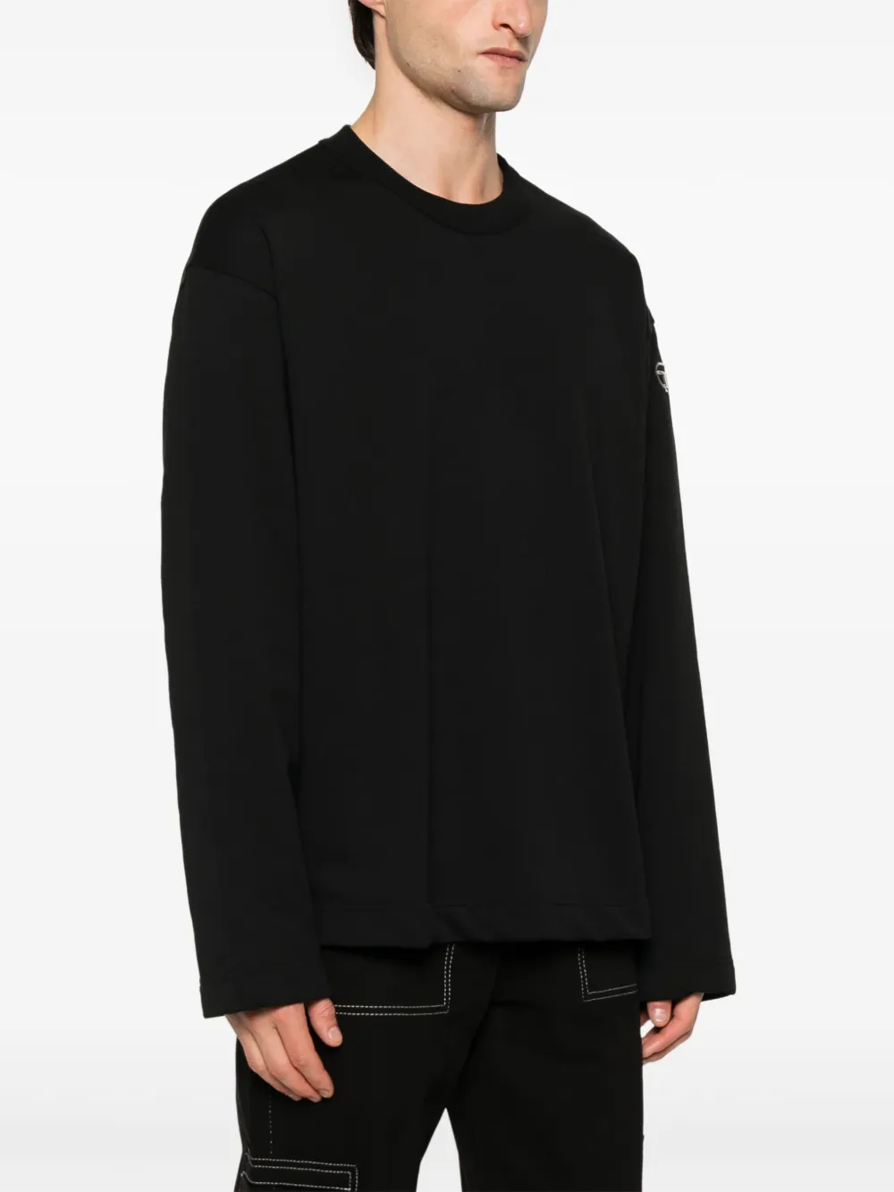 Diesel Sweater met Oval D-logo Zwart