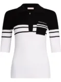 LIU JO striped polo shirt - White