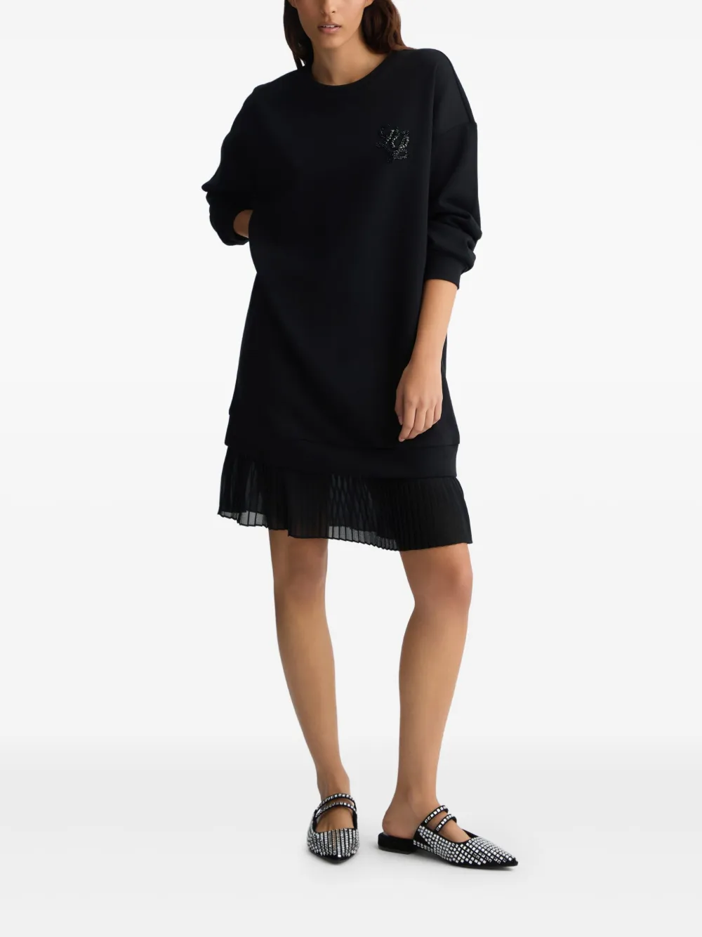 LIU JO Sweatshirt dress - Zwart