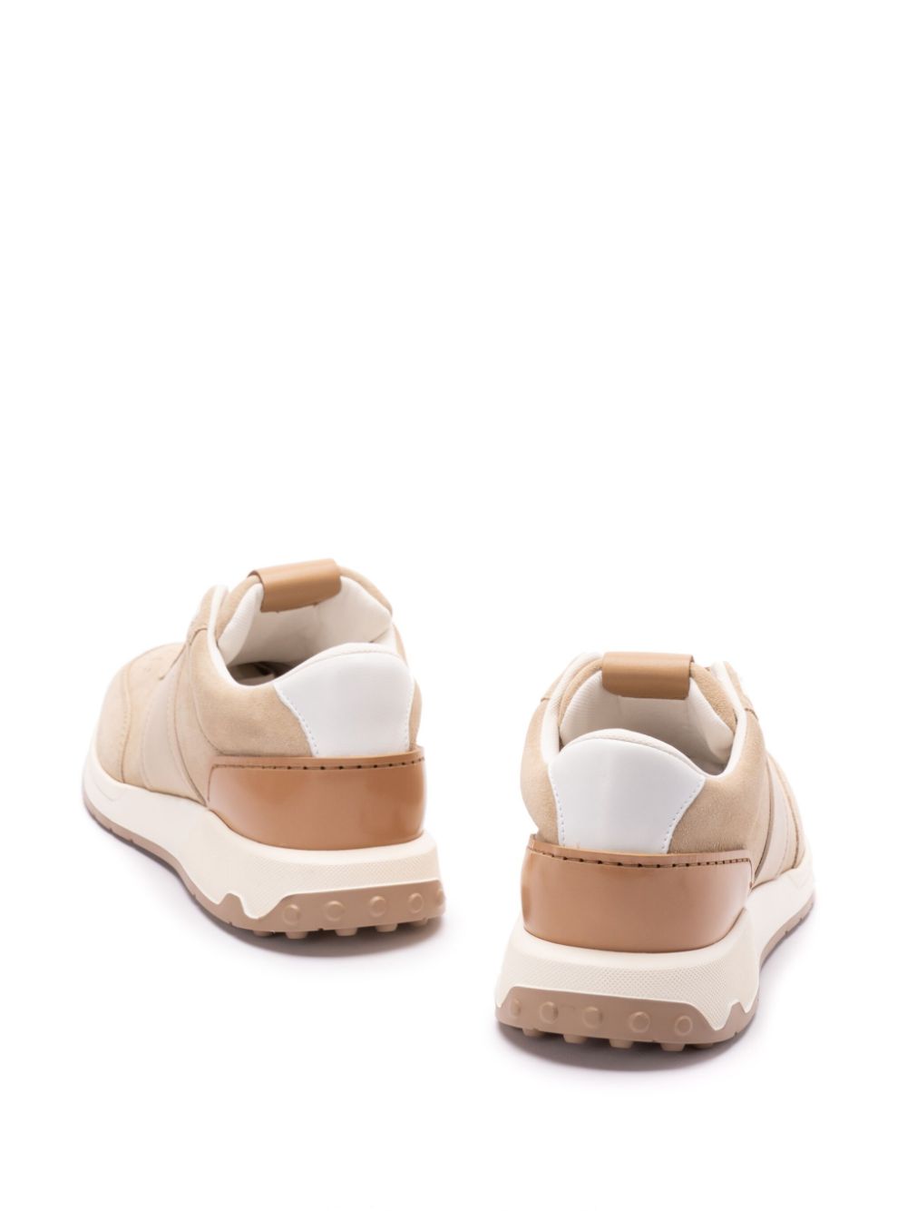 Tod's Suède sneakers met leren afwerking Beige