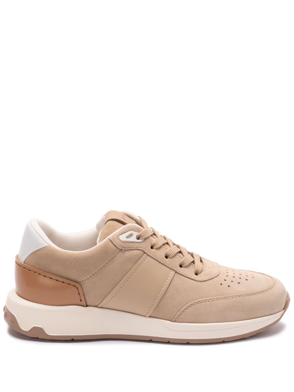 Tod's Suède sneakers met leren afwerking Beige