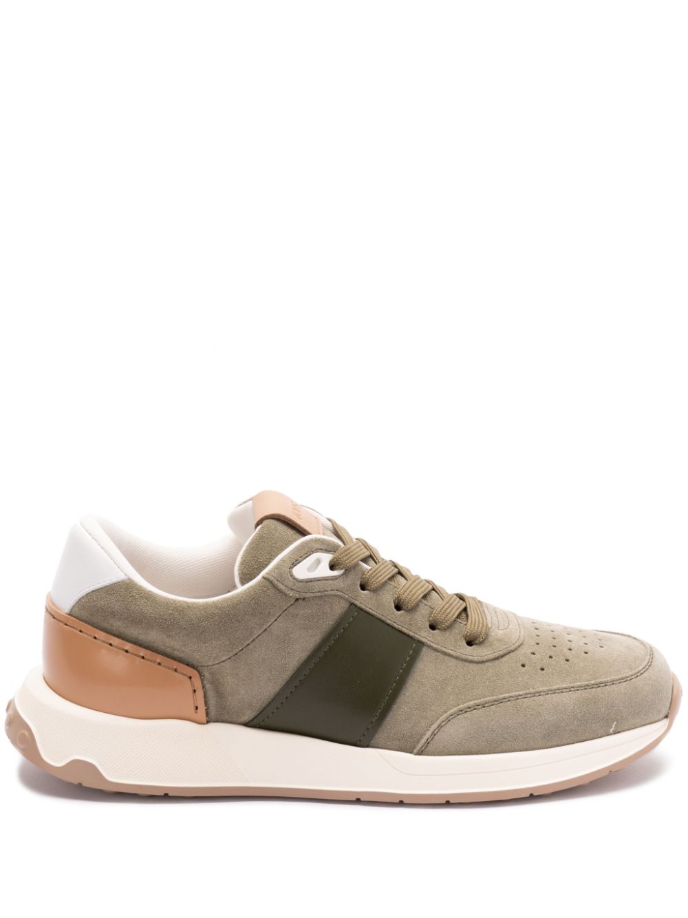 Tod's Suède sneakers met leren afwerking Groen