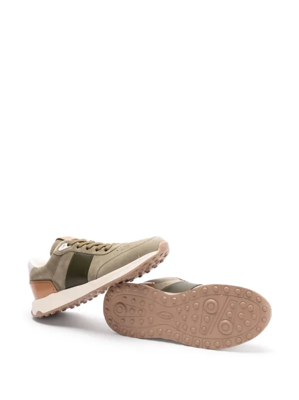 スニーカー Tod's Leather-Trim Suede Sneakers Tod's leather-trim Suede Sneakers | Green | FARFETCH