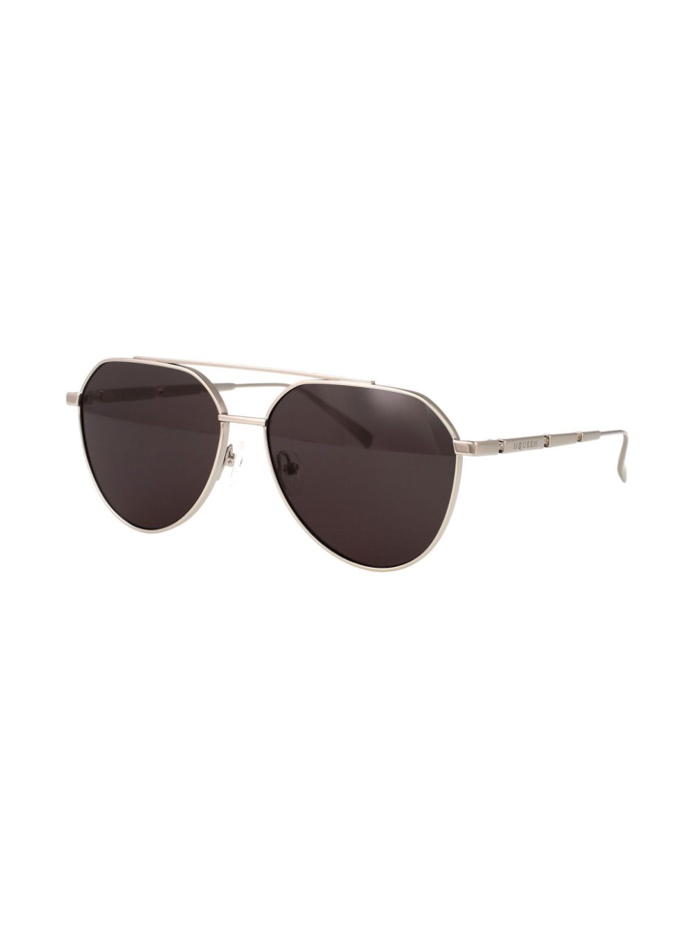 Alexander McQueen Eyewear Zonnebril met piloten montuur - Zilver