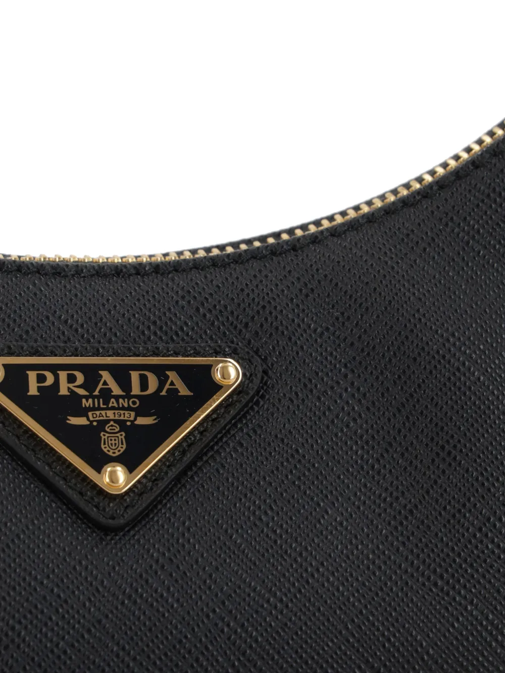 Prada Re-Edition leren schoudertas Zwart