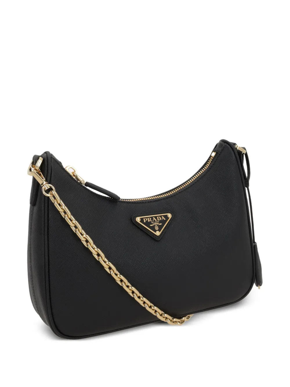 Prada Re-Edition leren schoudertas Zwart
