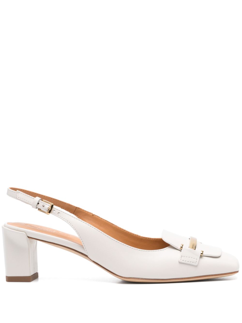 50mm leather slingback pumps