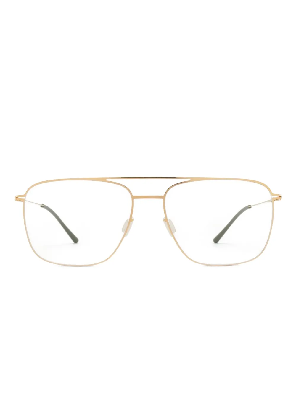 Ic! Berlin Wes rose-gold rectangle glasses | Gold | Image 1