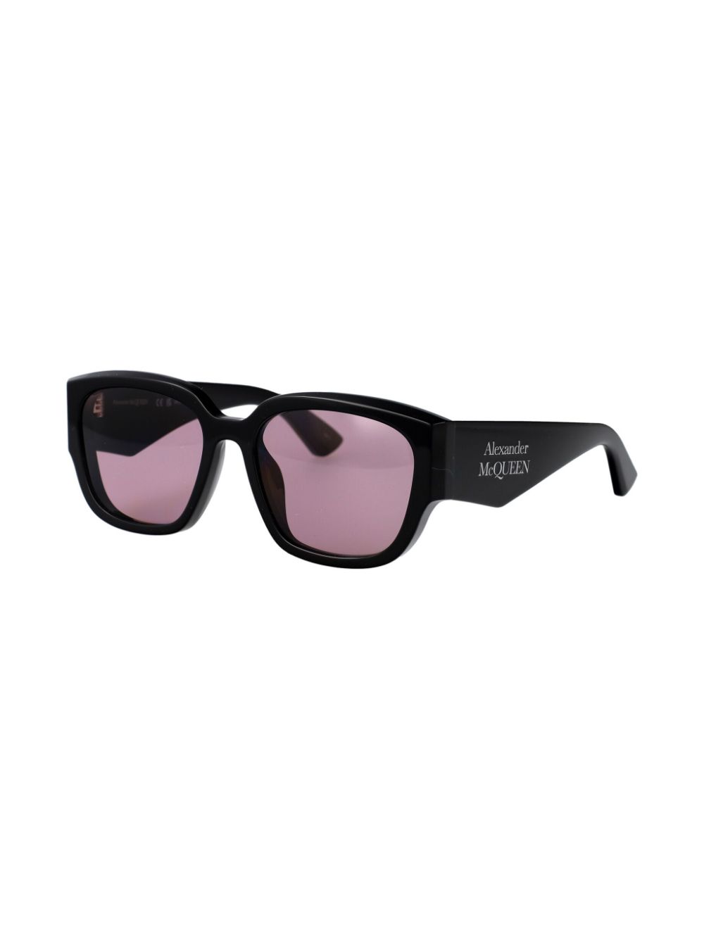 Alexander McQueen Eyewear Zonnebril met vierkant montuur - Zwart