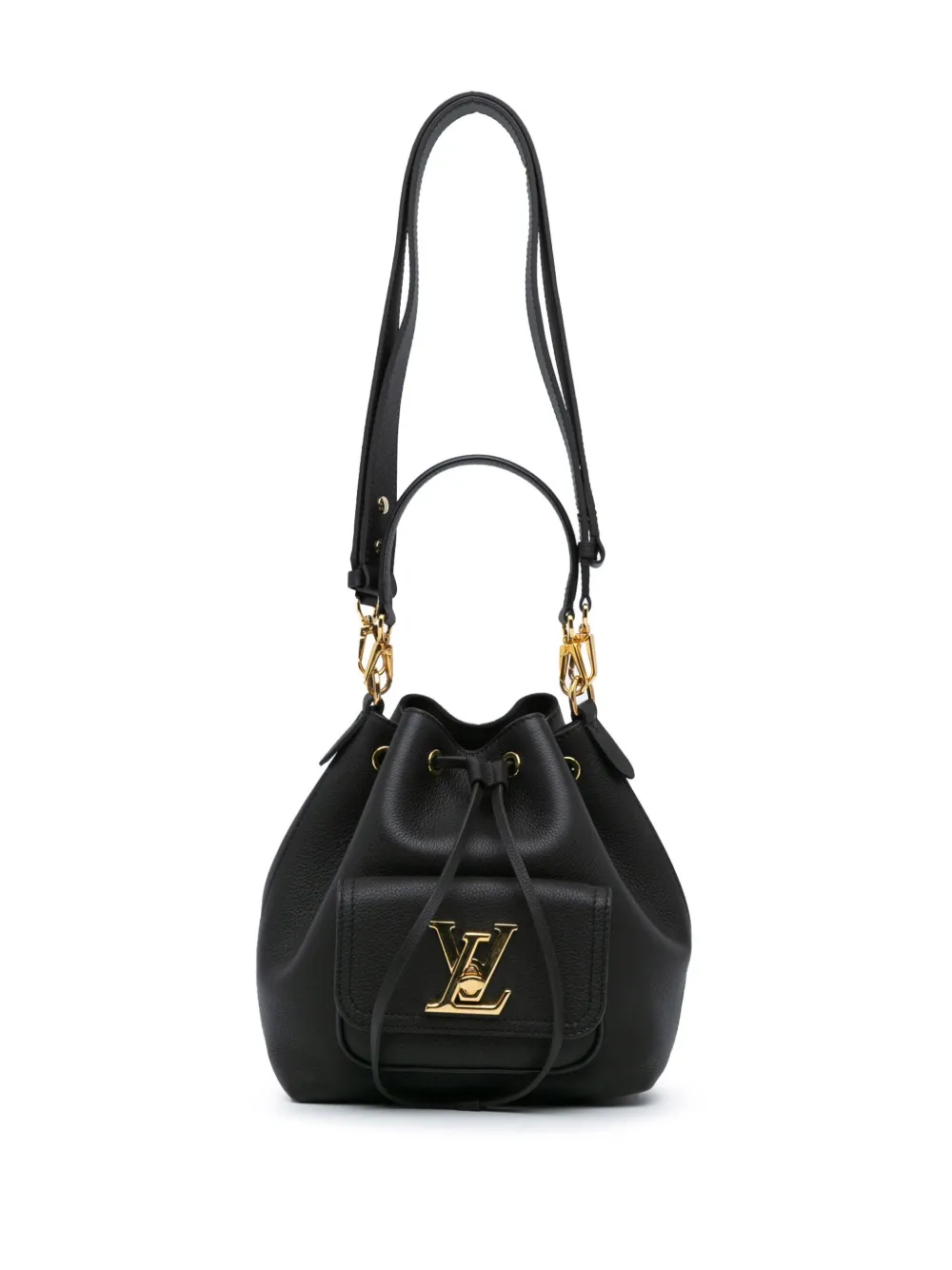 Louis Vuitton Pre-Owned 2021-present Taurillon LockMe bucket bag – Black