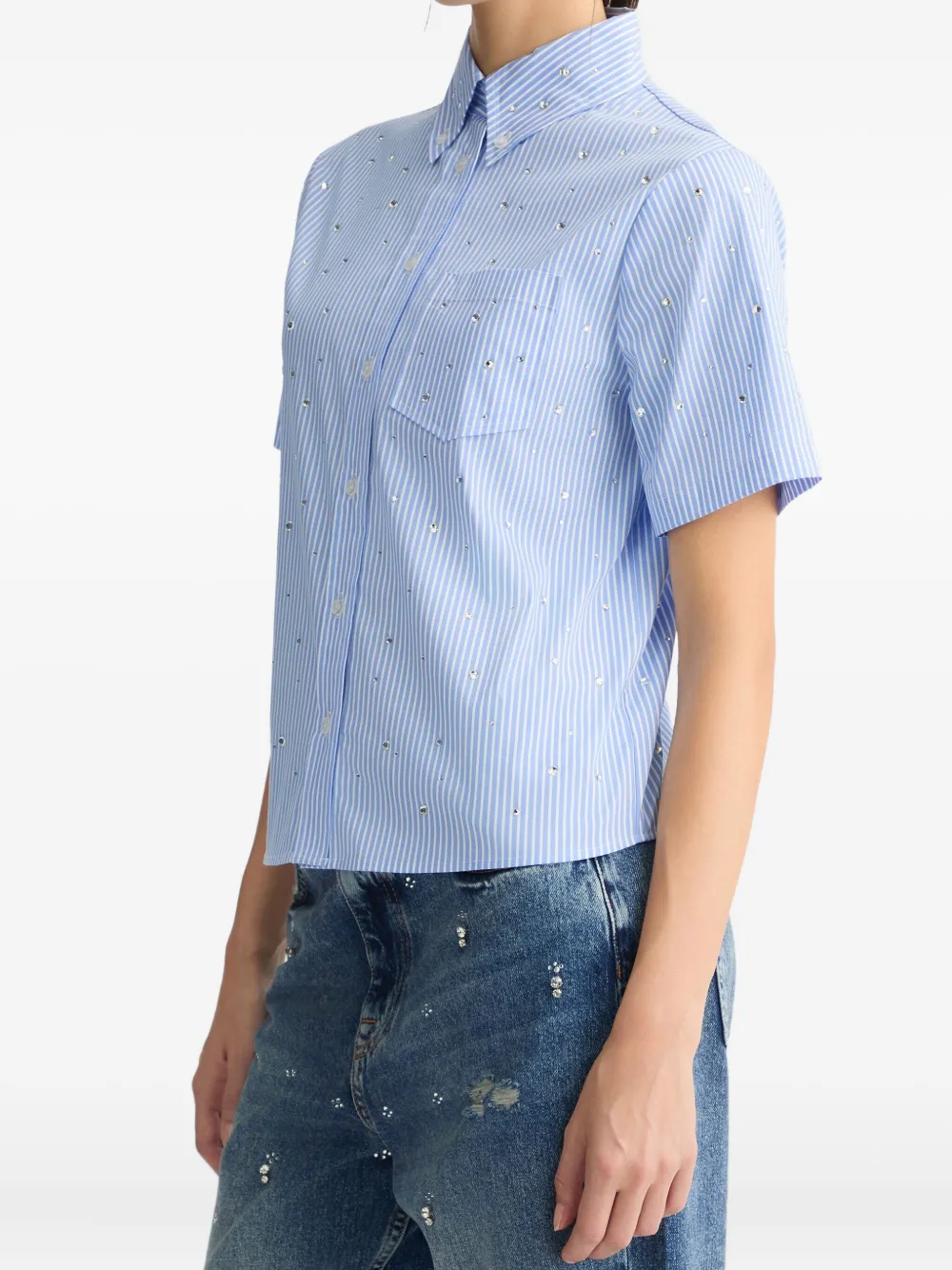 LIU JO Gestreept blouse Blauw