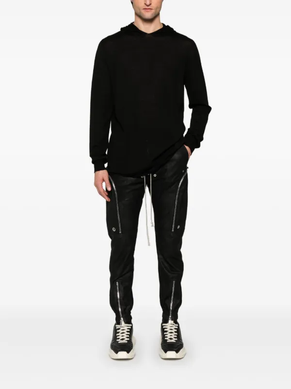 Rick Owens ファインニット パーカー | ブラック | FARFETCH JP