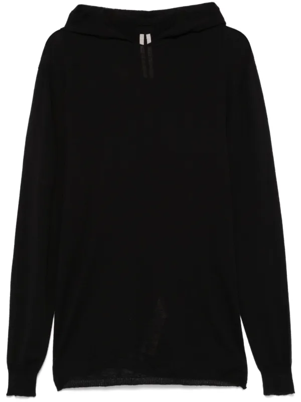 Rick Owens ファインニット パーカー | ブラック | FARFETCH JP