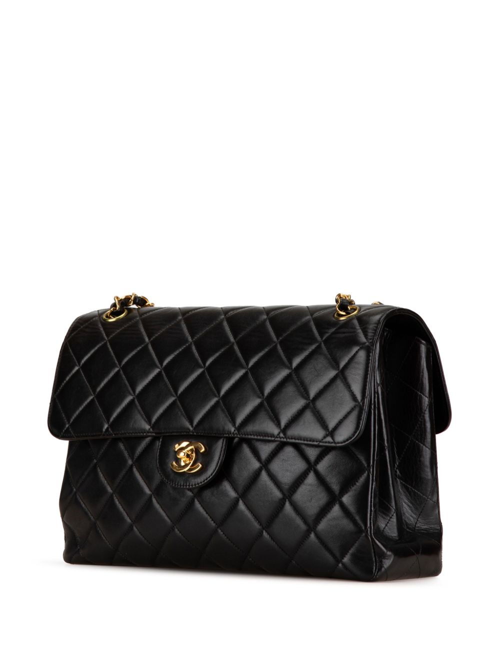 CHANEL Pre-Owned 1996-1997 Jumbo Lambskin Double Sided Flap shoulder bag - Zwart