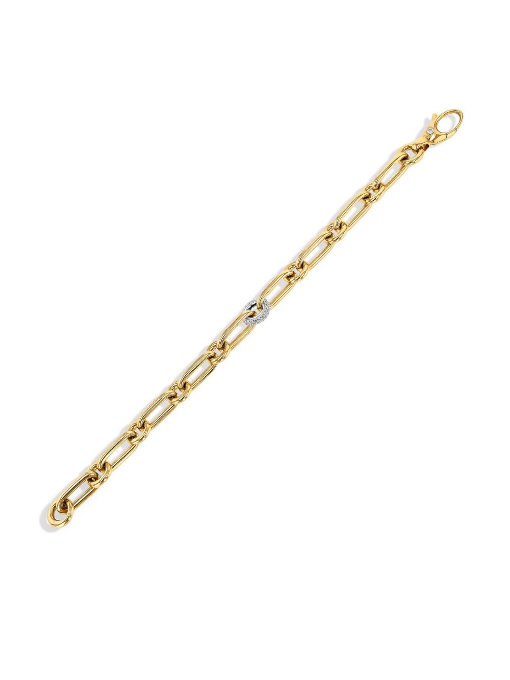 Pragnell 18kt geelgouden Mini Havana armband met diamant