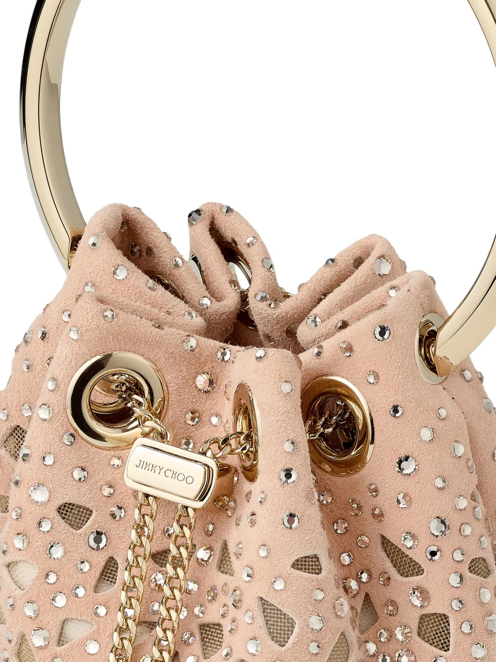 JIMMY CHOO MINI BON BON BUCKET BAG