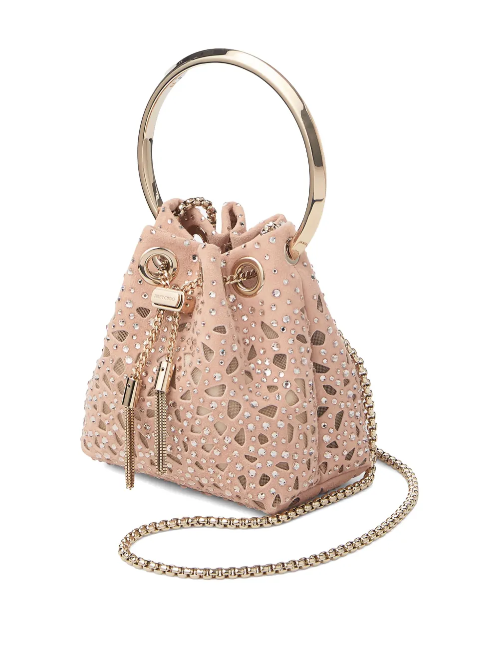 JIMMY CHOO MINI BON BON BUCKET BAG