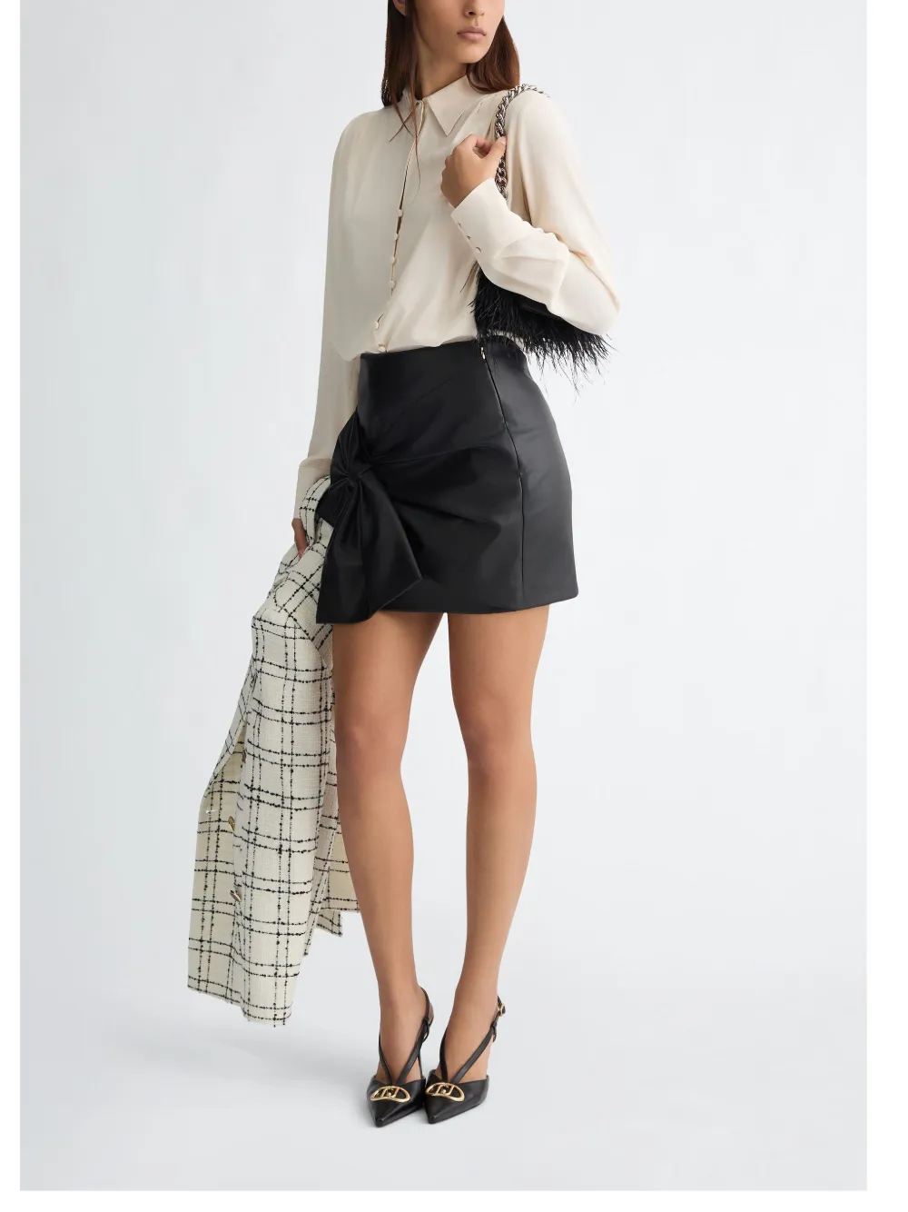 LIU JO Mini-rok met strikdetail Zwart