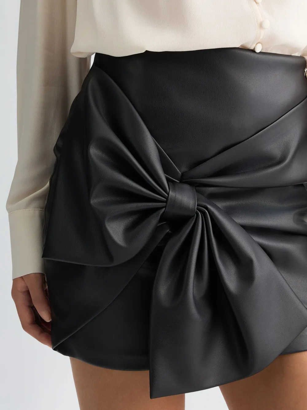 LIU JO Mini-rok met strikdetail Zwart