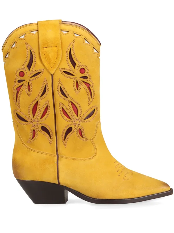 Isabel Marant Duerto Cowboy Boots in Yellow
