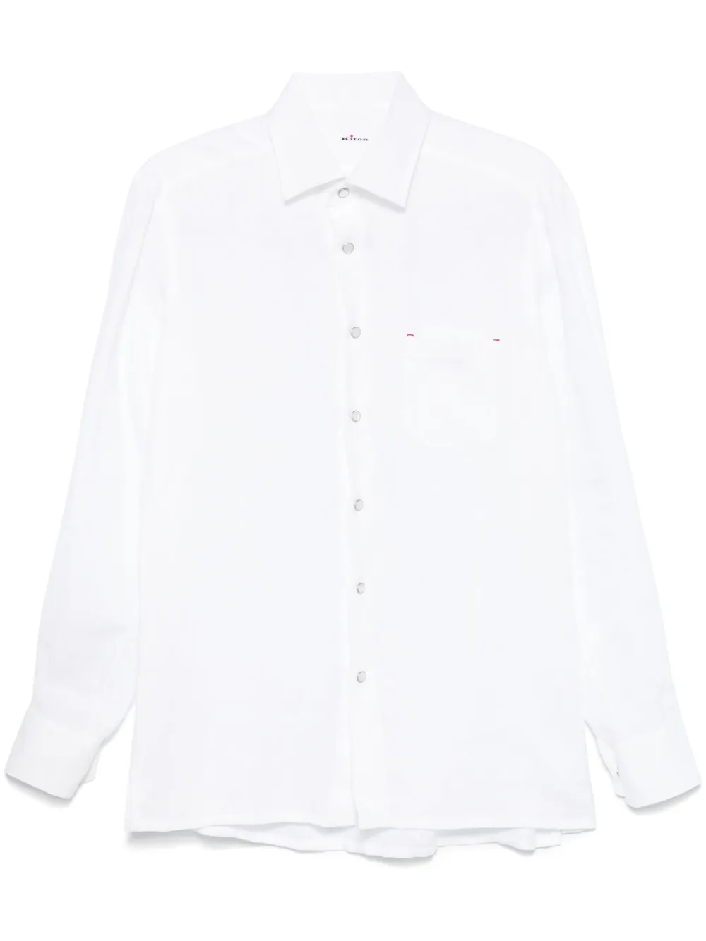 Kiton リネンシャツ - ホワイト Kiton リネンシャツ - ホワイト