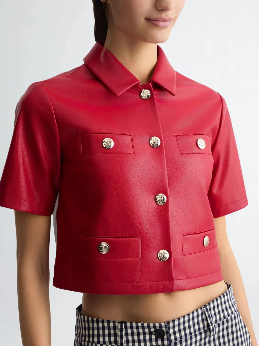 LIU JO Gecoat cropped jack Rood