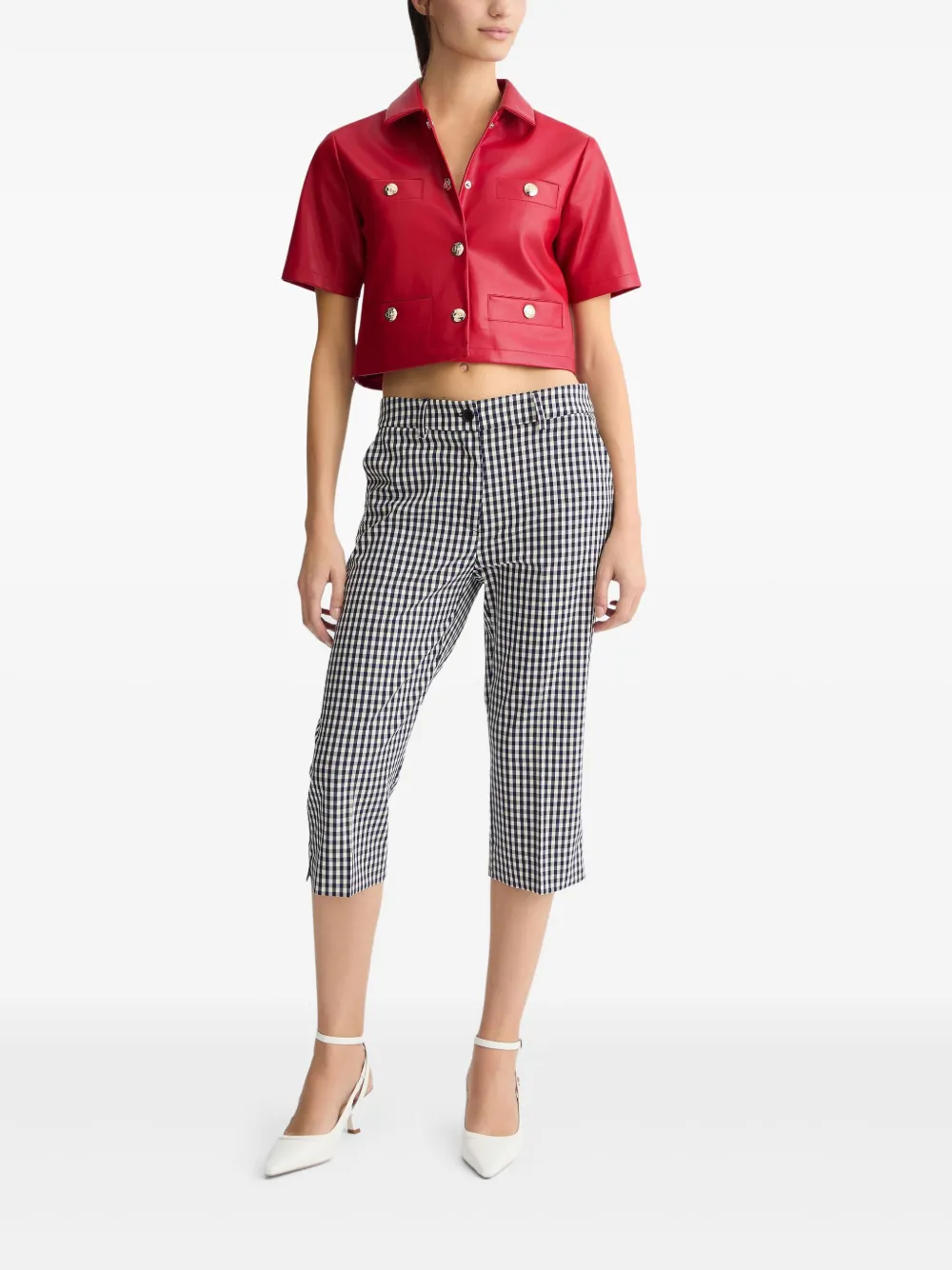 LIU JO coated cropped jacket | Varsity Jackets | Image 2