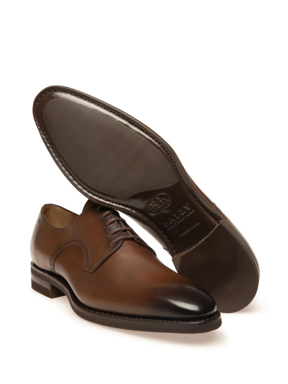 Bally Leren derby schoenen Bruin