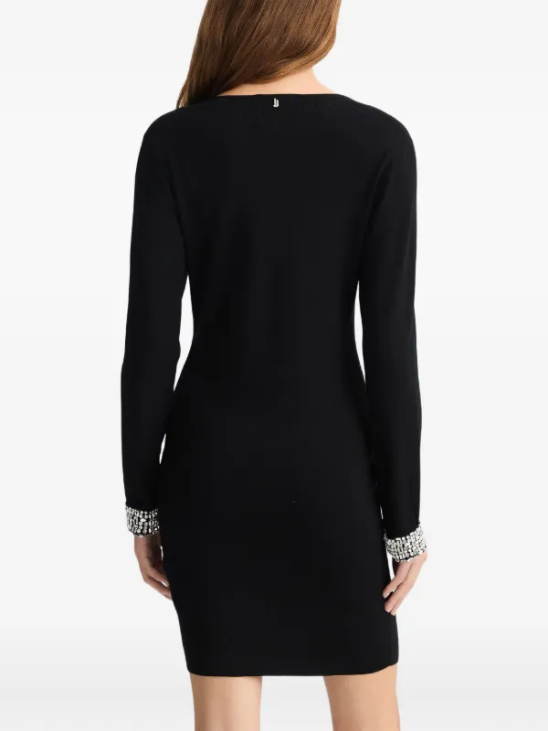 ワンピース LIU JO KNITTED DRESS WITH STRASS LIU JO rhinestone-embellished Knitted Dress | Black | FARFETCH