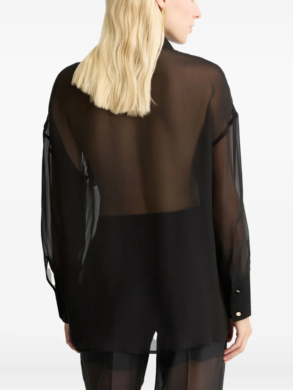 LIU JO Organza blouse Zwart