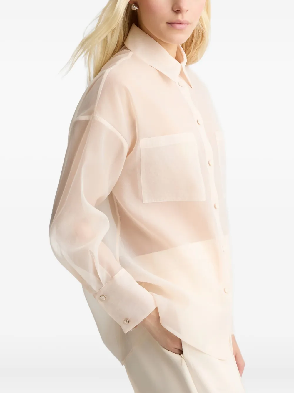 LIU JO Organza blouse Beige