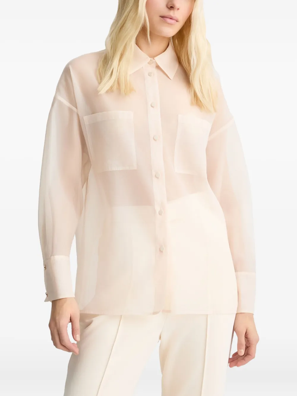 LIU JO Organza blouse Beige