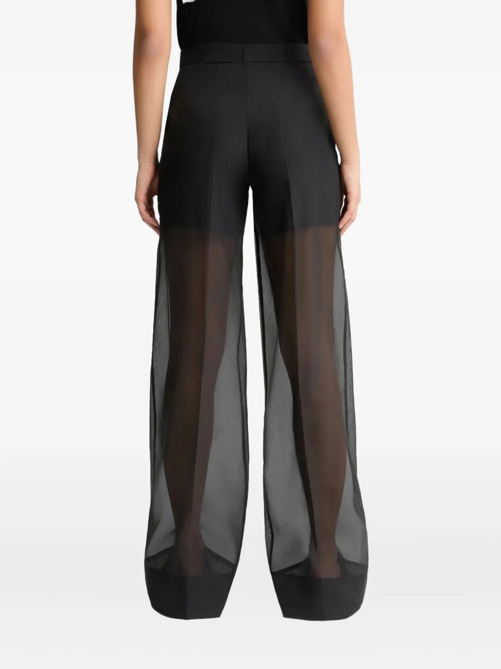 LIU JO Organza straight broek Zwart