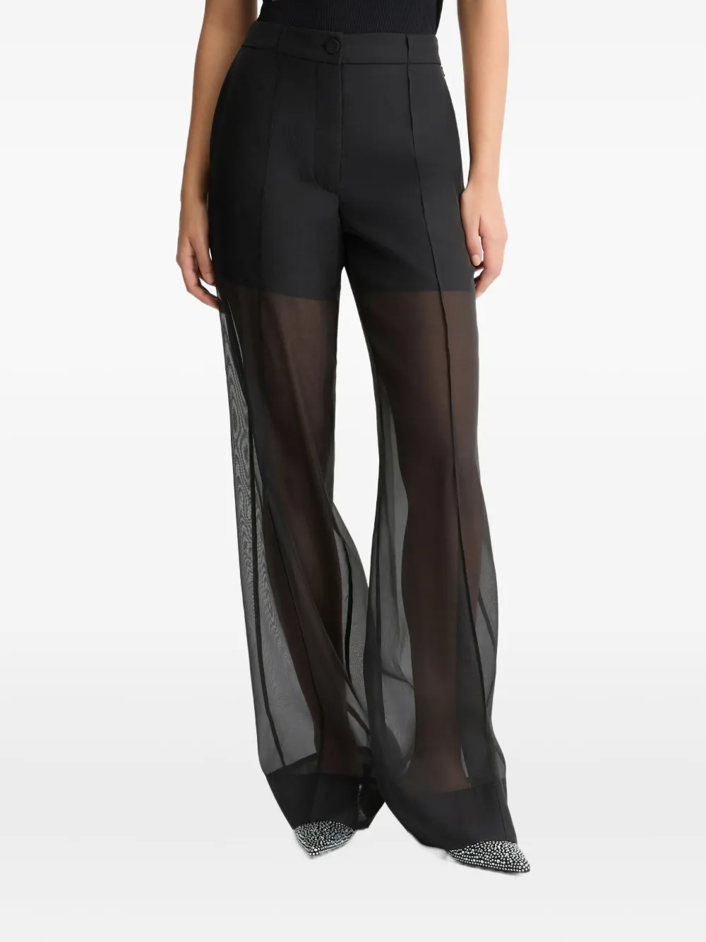 LIU JO Organza straight broek Zwart