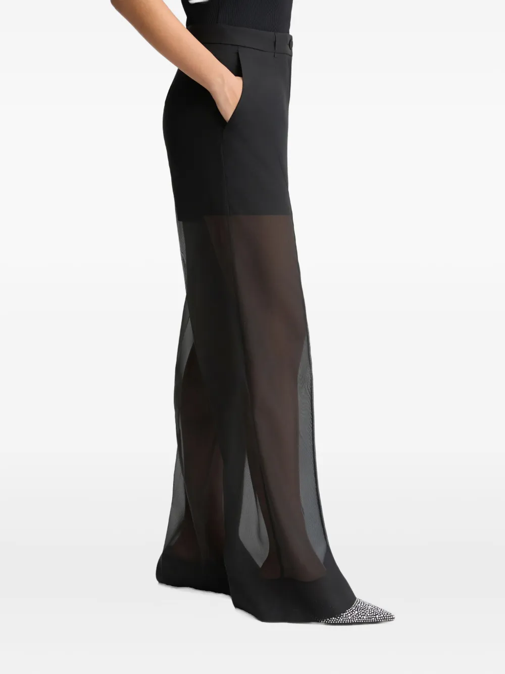 LIU JO Organza straight broek Zwart