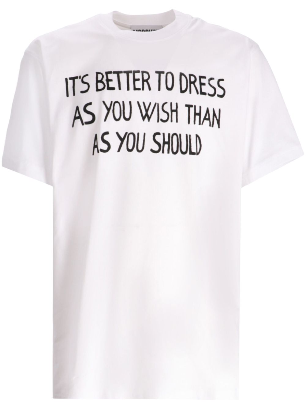 Moschino T-shirt met tekst Wit