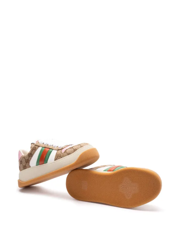 スニーカー Gucci Original Gg Canvas Flatform Sneakers Tennis 1977 GG Canvas platform sneakers in silver - Gucci