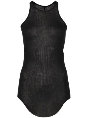 Rick Owens basic tank S oyster（Rick Owens Basic Rib Tank