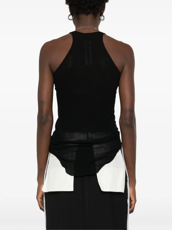 トップス Rick Owens 2020AW ribbed sleeveless top Rick Owens Ribbed Tank Top | Black | FARFETCH