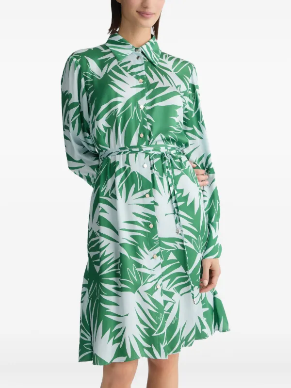 green leaf print shirt dress Jones New York Striped Tank Dress main image 0