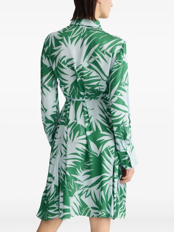 green leaf print shirt dress Yumi Women's Relaxed Boho Print Maxi Shirt Dress