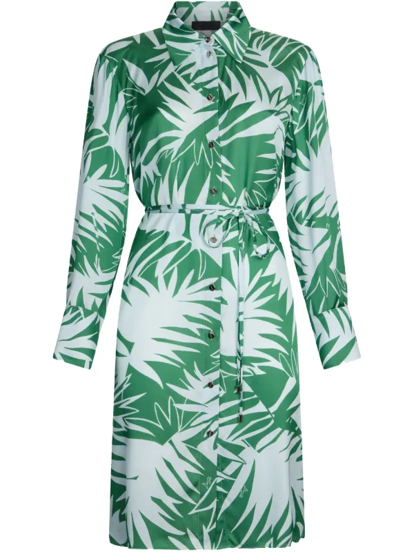 LIU JO Printed Shirt Dress | Green | FARFETCH AO