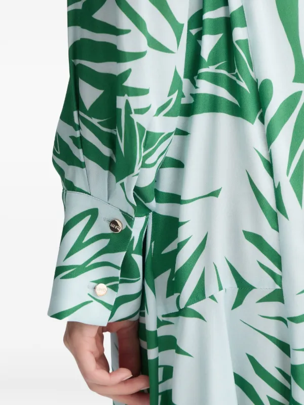 LIU JO Printed Shirt Dress | Green | FARFETCH AO