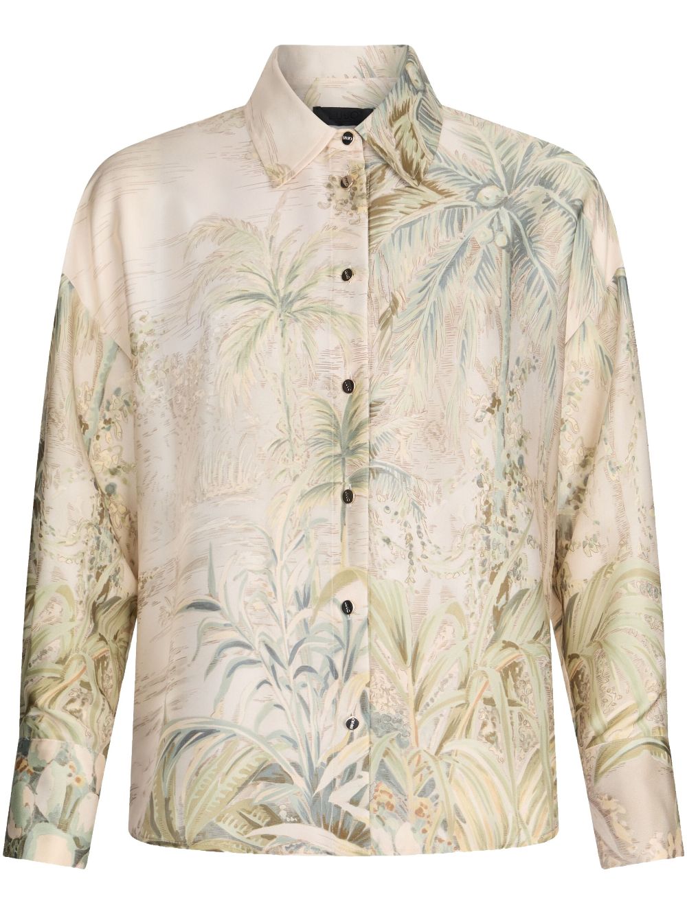 LIU JO Blouse met tropische print Beige