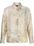 LIU JO tropical-print shirt - Neutrals